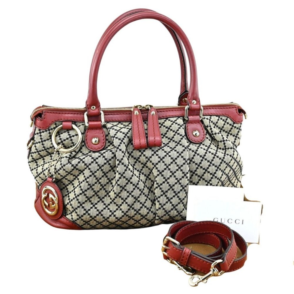 Auth Gucci Sukey 2Way Shoulder Bag #40736G46B